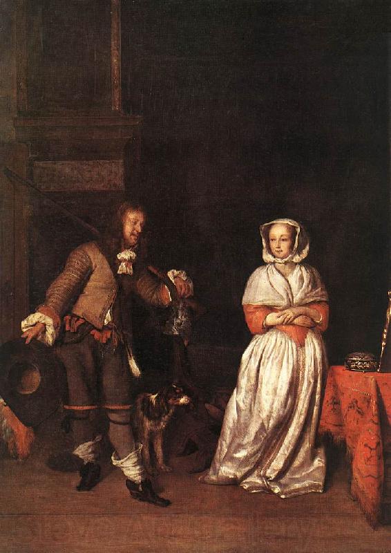 METSU, Gabriel The Hunter and a Woman sg Spain oil painting art